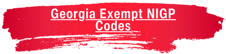 GA Exempt NIGP Codes